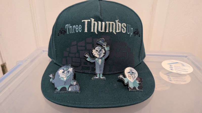 Disney Parks Haunted Mansion Hitchhiking Ghosts Three Thumbs Up 3D Hat NEW