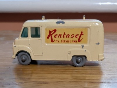 Extrem seltene Matchbox 62B Rentaset TV Service Van ..24 Tread graue Räder
