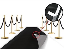 2x15 Feet Black Carpet Runner Rug for Party Event Decoration Non-Slip 100 GSM