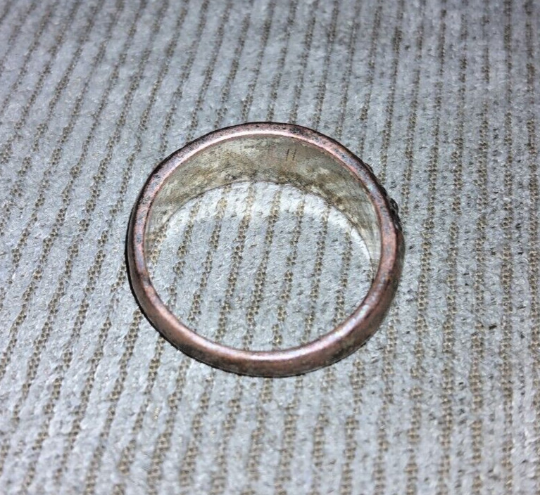 VINTAGE COPPER? OPENWORK OVER SOLID RING BAND 60s… - image 6