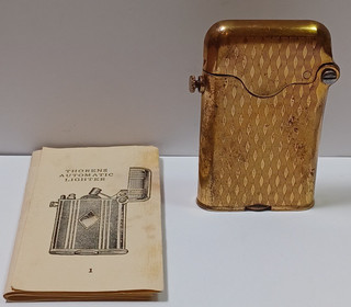 Thorens Gold Plated Single Claw w/ Instruction Sheet Pocket Lighter EXC JGBX28