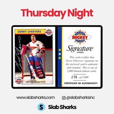 1992 ZELLERS MASTERS OF HOCKEY #30 GERRY CHEEVERS SIGNATURE AUTO WITH COA /1000