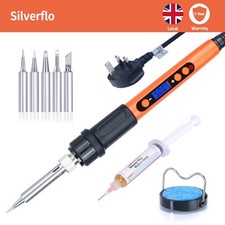 Soldering Iron Kit 100W Digital LCD Welding Iron Tool Tips Temperature Adjusted