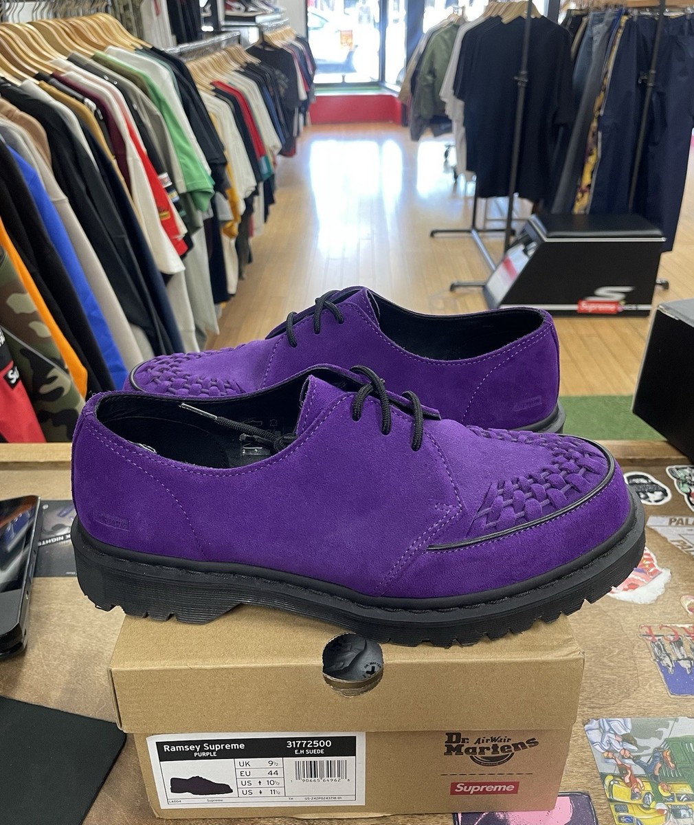 Supreme Dr.Martens Creeper 10 パープル Pre Owned Dr.Martens Ramsey Creeper Purple Supreme Size 10.5