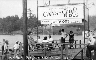 Don Pauls Speedboat Chris Craft Ride Naples Maine ME - Reprint
