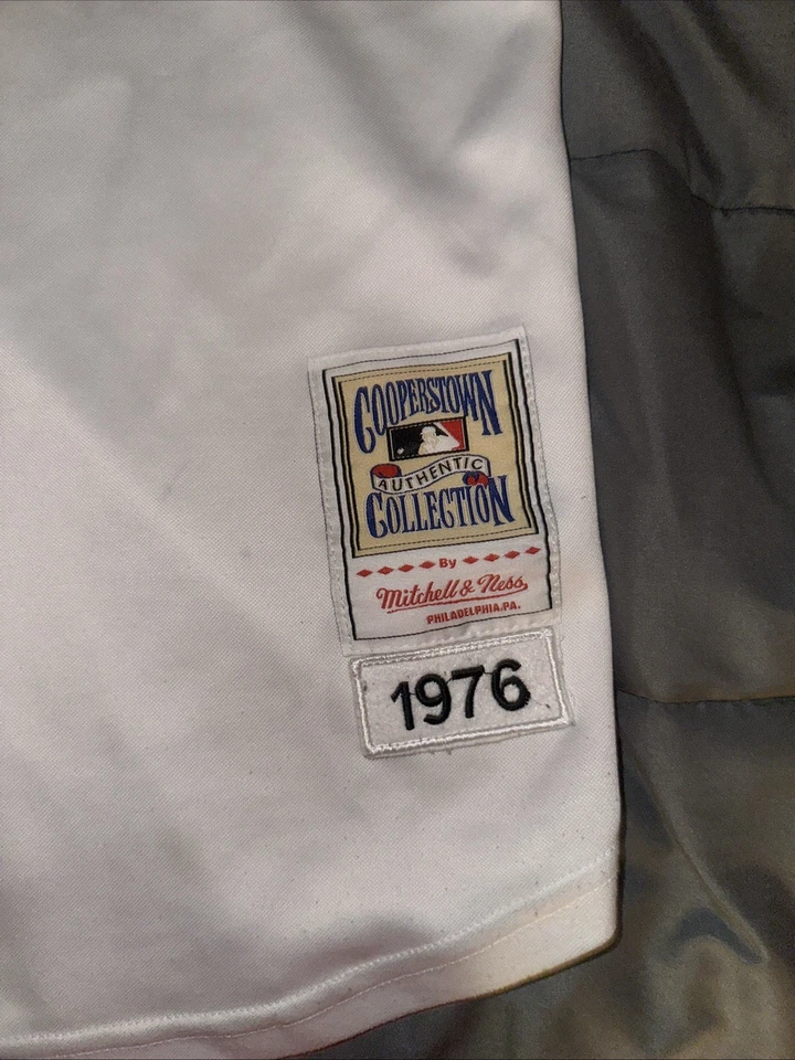 Camiseta deportiva Mitchell & Ness Pete Rose #14 1976 Cincinnati Reds auténtica para hombre talla 56 Foto 2 de 4