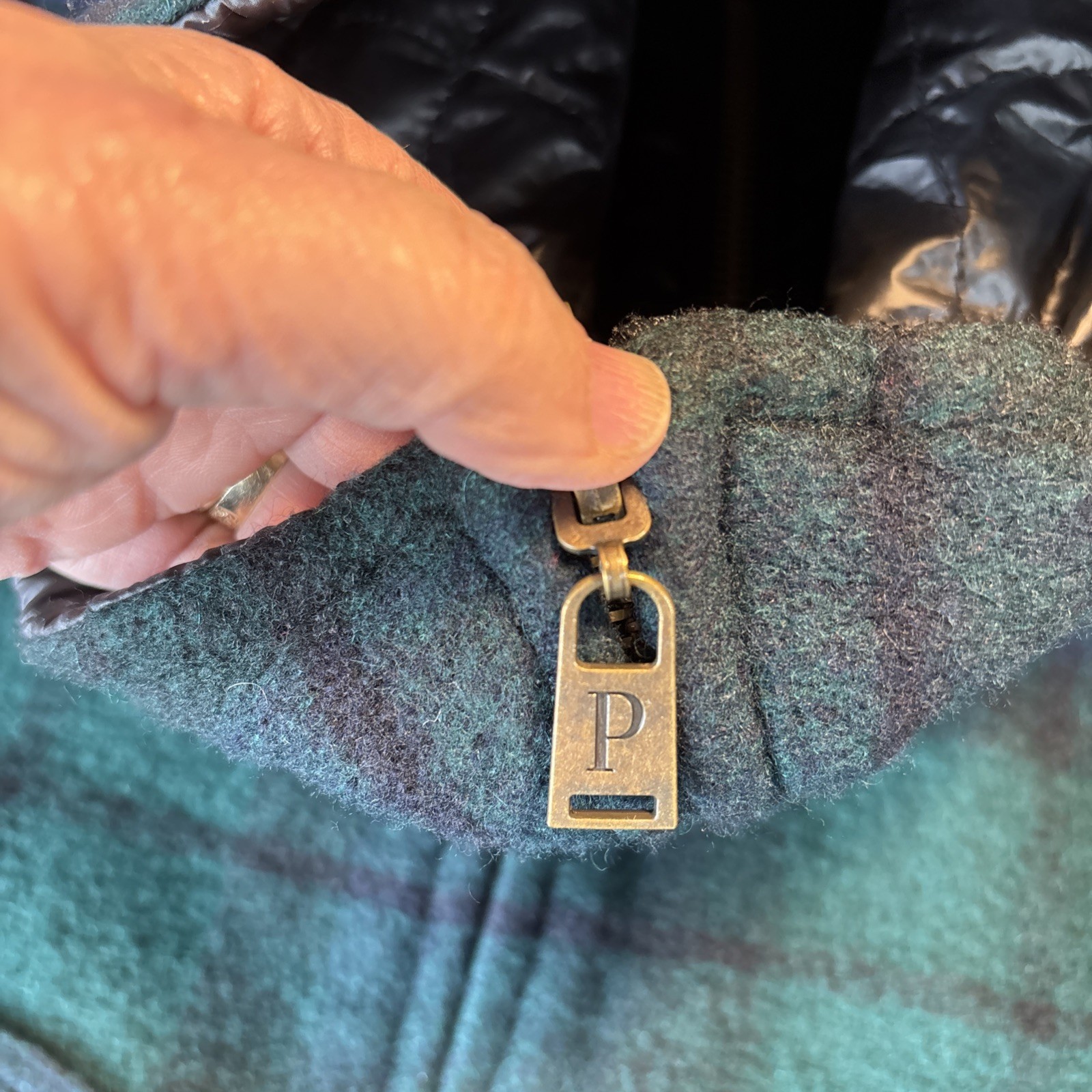 Pendleton Quilted Collar Black Watch Plaid COAT J… - image 8