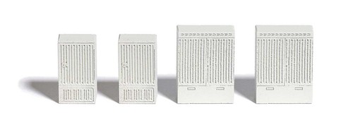 Busch 7772 HO Scale Electrical Cable Cabinets -- pkg(4) - Picture 2 of 2