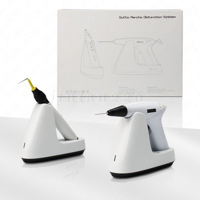 Dental Gutta Percha Obturation System Endo Heated Pen &Gun Kit with F M FM Tips