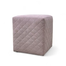 Fabb ‘Molly’ Cube Footstool Blush Fabric Square Quilted Small BRAND NEW