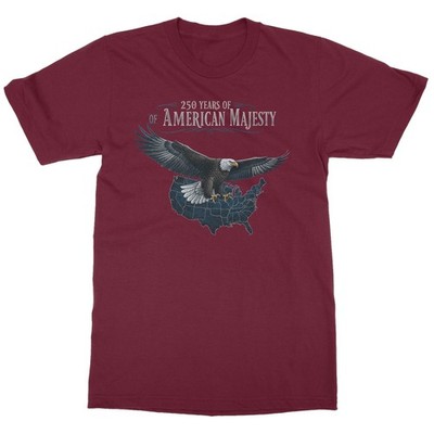 250 Years American Majesty - Bald Eagle USA Map Unisex T-Shirt