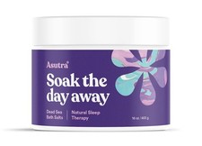 ASUTRA Dead Sea Bath Salts Bedtime Soak, 16 oz - Soak in Rich Vital Healing ...
