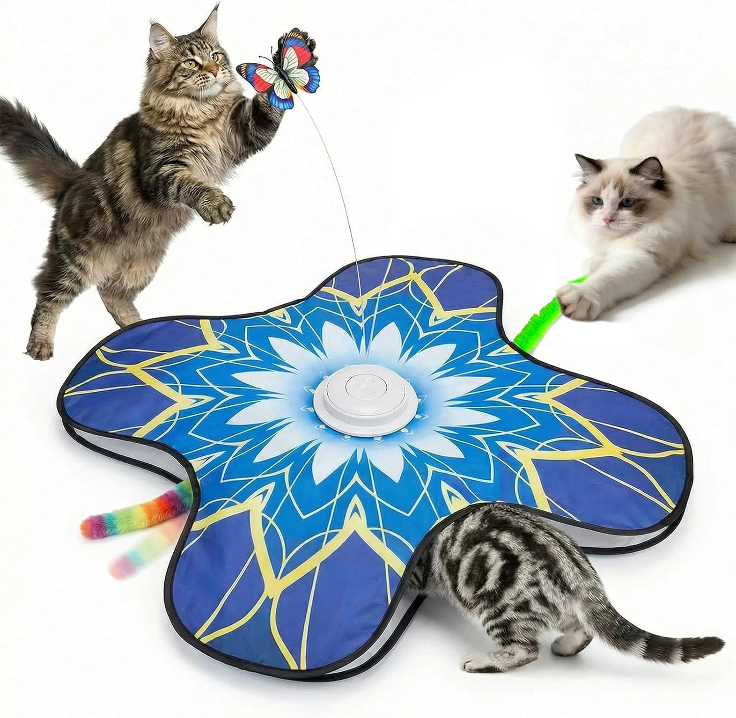 Interactive Cat Toy for Indoor Cats, Touch Activated Automatic Electronic Cat To