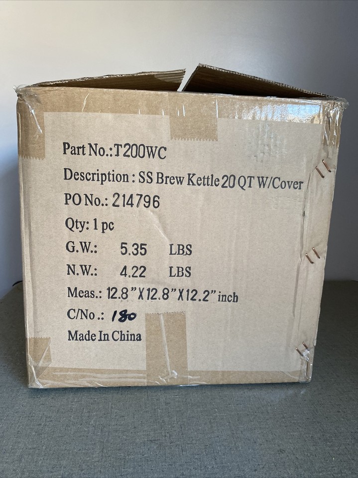 Polar Ware 5 Gallon Stainless Steel 20 quart Brew Kettle with Cover NIB