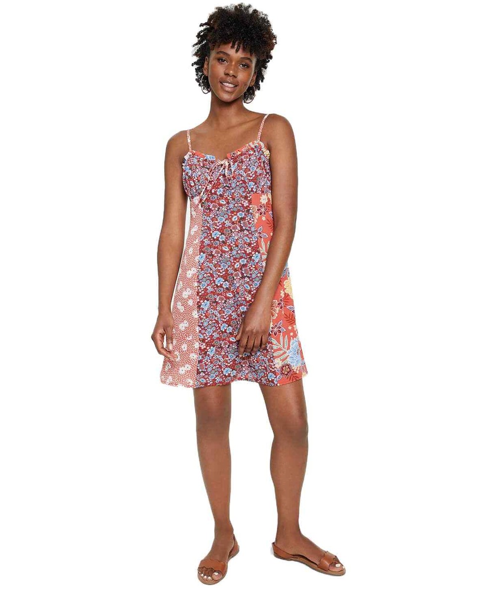Bar III Women's Red Floral-Print Sweetheart A-Line Dress - XL - Red | eBay