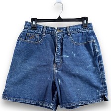 Vintage Jordache Jean Shorts Women's 10/11 Medium Blue Denim Western Cowgirl