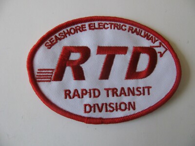Seashore Electric Railway Rapid Transit Division Maine ME Patch Sew On 3.5  Rare
