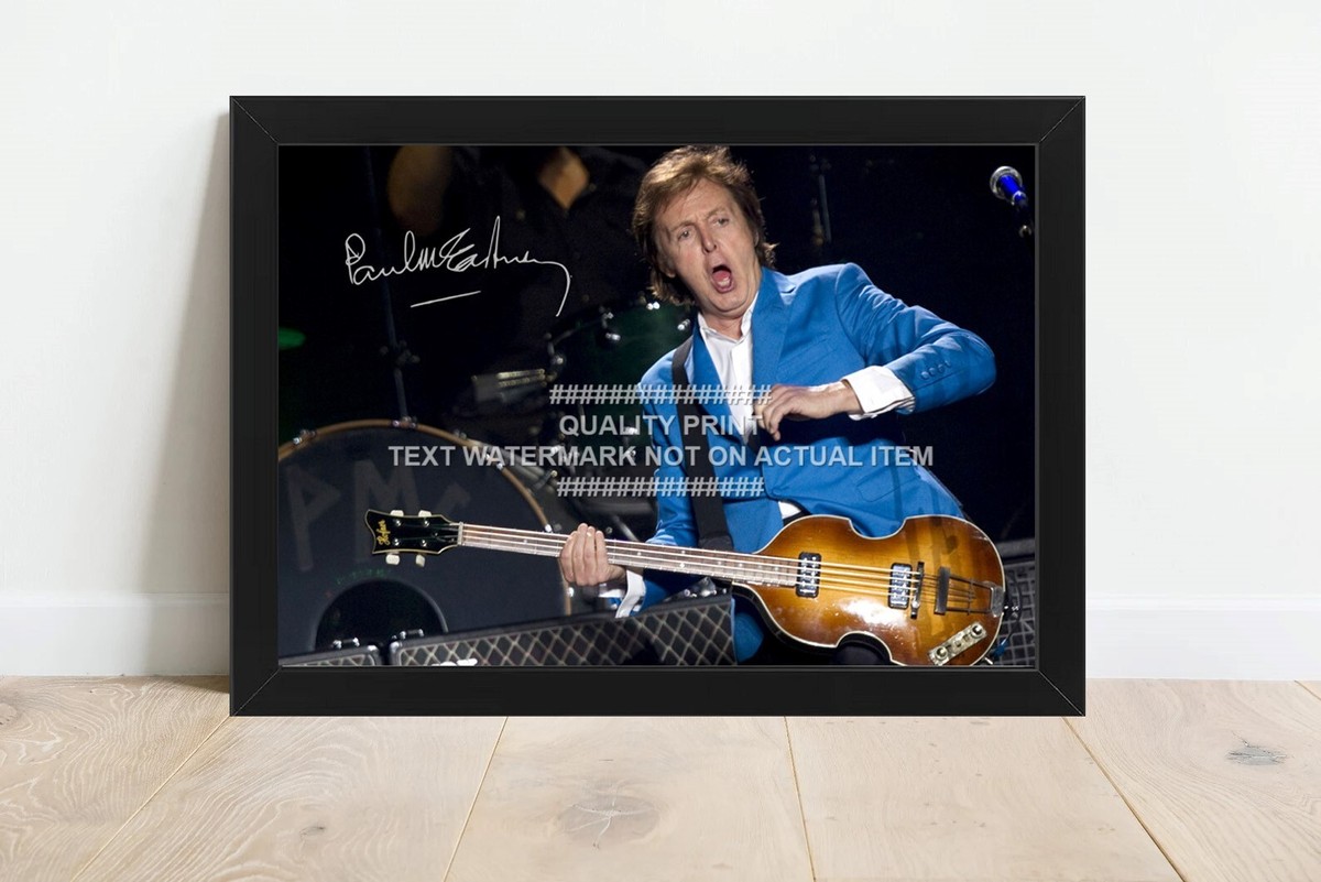Paul McCartney 直筆サイン入り写真 PAUL MCCARTNEY SIGNED PRINTED PHOTO PRINT FRAMED OPTION AUTOGRAPH