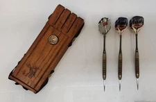 Vintage Disney Jiminy Cricket Wooden Dart Holder Carrying Case w/ Darts (SC)