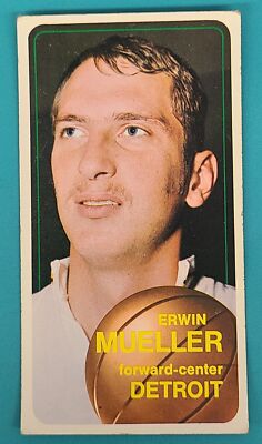 1970 Topps    #82 Erwin Mueller Detroit Pistons Basketball Card E