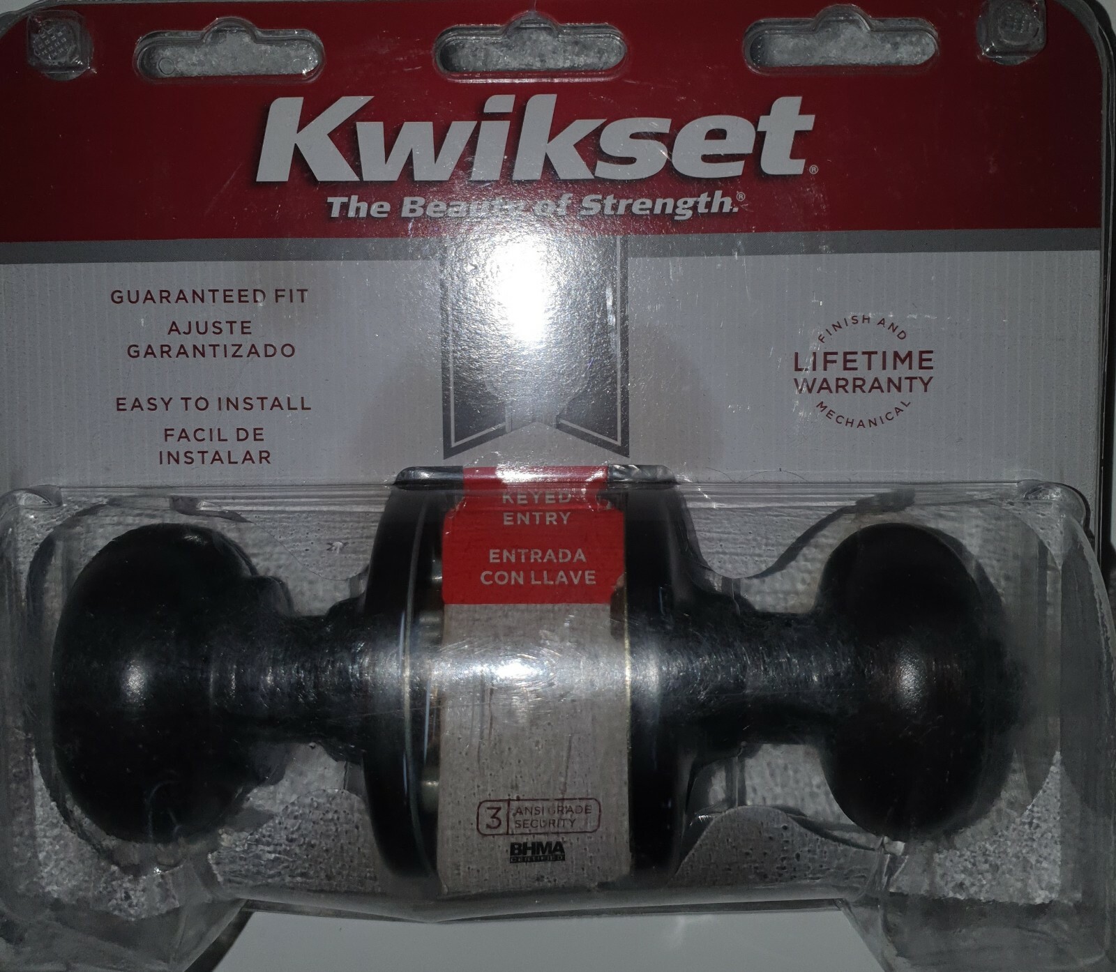 Kwikset 94002-541 400CU Venetian Bronze Entry Knobset