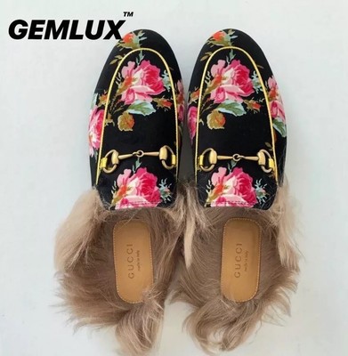 gucci princetown floral