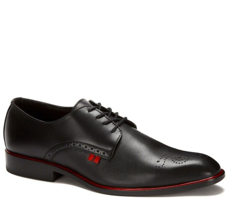 Black Men\'s Ferrato Dress Shoes Ferro Aldo Mens Arlen MFA19705 Almond Toe Derby Dress Shoes  main image 4