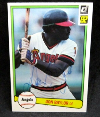 Don Baylor 1982 Donruss Batting Pose Autograph Auto Card#493!Angels OF/DH Auto 