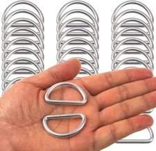 30 Pack 1-14 Inch Stainless Steel Welded D-rings For Hand Bags Ring Dog Leashes