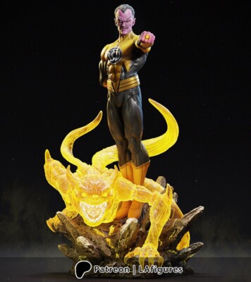 Sinestro, Green Lantern, Parallax, DC Comics, Figur, 3D Druck, Statue, UNBEMALT