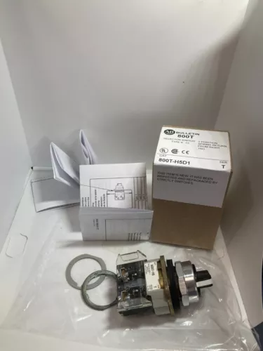 ALLEN BRADLEY 800T-H5D1 SELECTOR SWITCH 2 POS SPRING RET FROM R 1NO SERIES T NIB