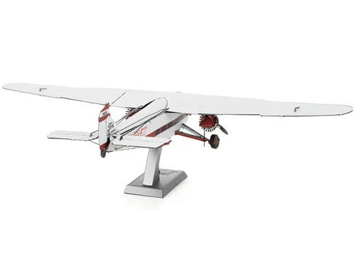 Model Kit Ford Trimotor Transport Aircraft White and Red (Moderate Difficulty) S