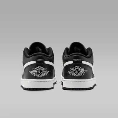 Nike Air Jordan 1 Low Leather Shoes 'Black/White' (553558-043