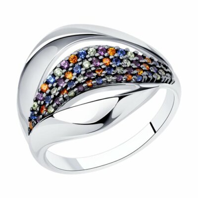 Damen Ring 925 Sterling Silber Zirkonia Gr. 52 Sokolov 03264