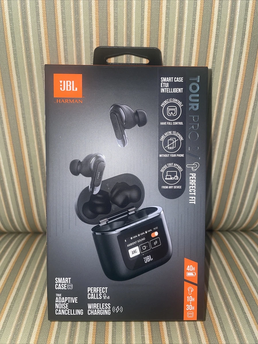 JBL TOUR PRO2 Wireless Earphones Black Noise Canceling Touch Display Upgrade ver