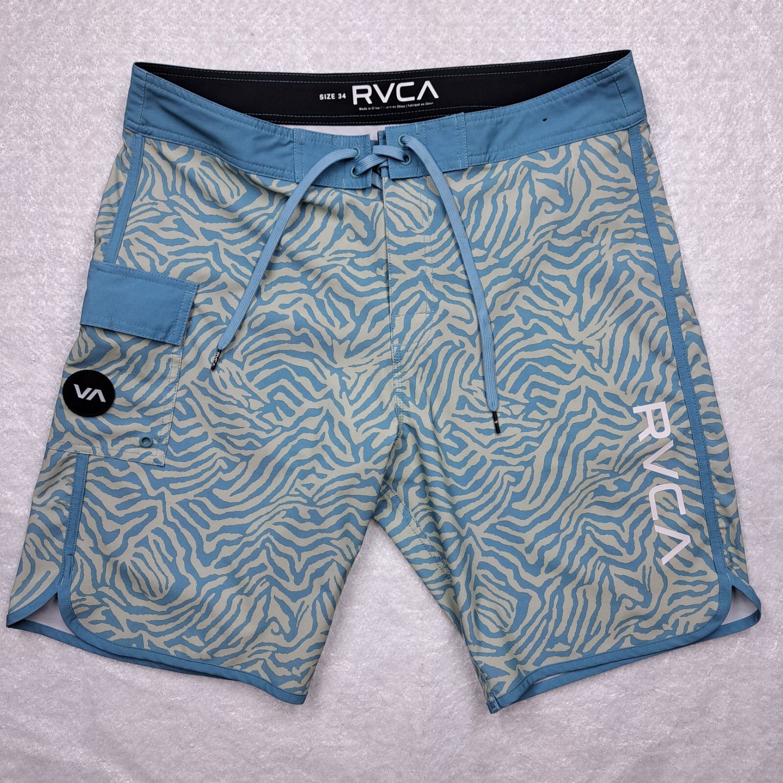 RVCA Board Shorts Mens Size 34 Swim Trunks Drawstring eBay