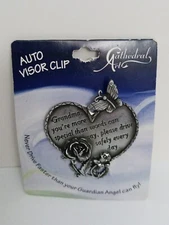 Cathedral Art "Grandma Please Drive Safely" Metal Auto Visor Clip Gray New
