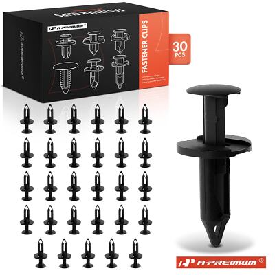 A-Premium 30Pcs 8mm Nylon Fastener Clips Push-Type with Closed End for Chevy GMC