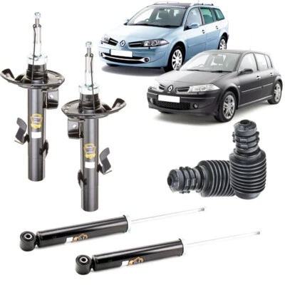 GOPARTS Kit 4 Ammortizzatori + Tamponi RENAULT Megane II 1.5 DCI 1.6 1.9 DCI 2002-2012