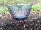 Ribbed Pyrex RARE SILVER TINT  Glass Bowl 7401-S 3 cup 750ML