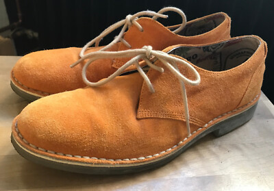  AIGLE Damen Lederschuhe   38 Halbschuhe Orange Wild Leder Schnürung wie Neu