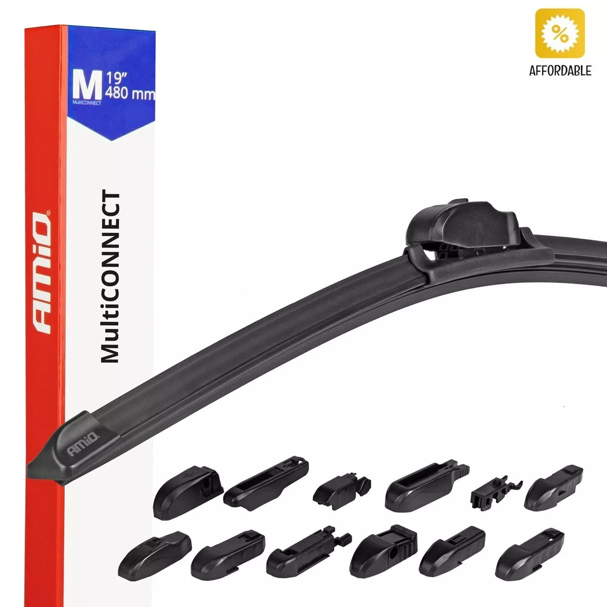 Windshield Flat Wiper Blade 20 Inch 500mm MultiConnect With 12