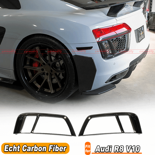 Passt für Audi R8 2016-2018 Carbon Heck Lufteinlass Nebelscheinwerfer Abdeckung  - Bild 1 von 12