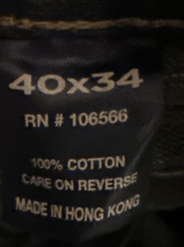 Jeans grafici Jay-Z nuovi con etichette Young Jay Z Y2K larghi lavaggio scuro taglia 40x34 mancante bottone - Foto 7 di 15