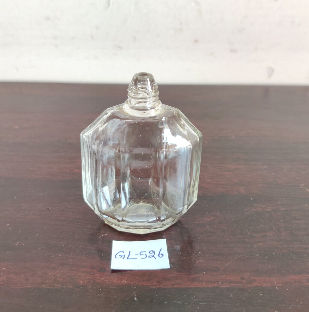 1920s Vintage Old Clear Perfume Glass Bottle Decorative
