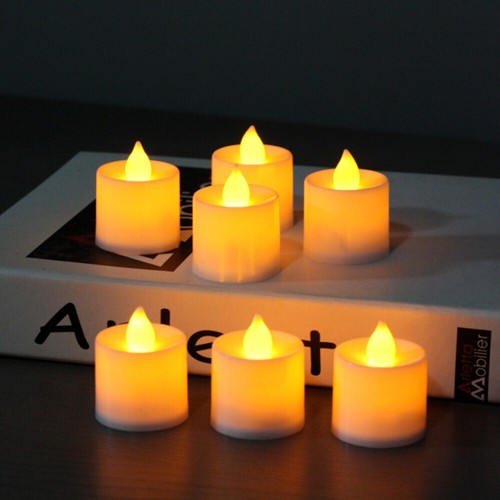 1x 12x bunte elektrische LED-Kerze, flackerfreie, romantische Lampe für Party RM - Bild 4 von 16