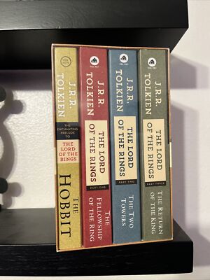 The Hobbit And The Lord Of The Rings 4 Book Boxed Set By JRR Tolkien NEW  1a