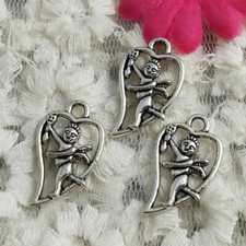 Free Ship 70 Pcs Antique Silver Angel Charms Pendant 22X14MM H-1493