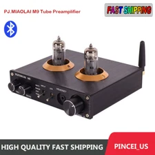 PJ.MIAOLAI M9 Tube Preamp Hifi Power Amplifier Bluetooth 5.0 Amp USB Sound Card