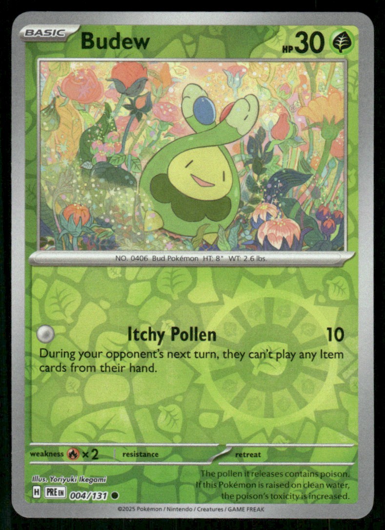 2025 Scarlet & Violet Series - Prismatic Evolutions Budew Common #4